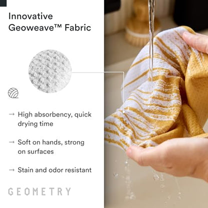 GEOMETRY Kitchen Dish Cloths - Quick Dry Dishcloths for Kitchen - Premium Dish Rags with Geoweave - 3-Pieces This and that - color: Harvest, style: Dishcloth