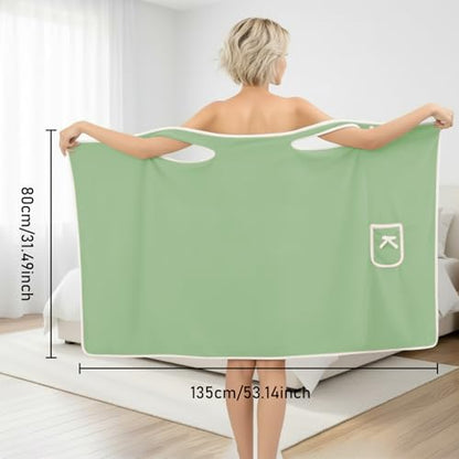 Unisex Bath Towel, Wearable After Bath Towel Set, Wearable Quick Dry Shower Gym Towel(53" x 31", Dark Green) - color: Dark Green, size: S(135X80CM)