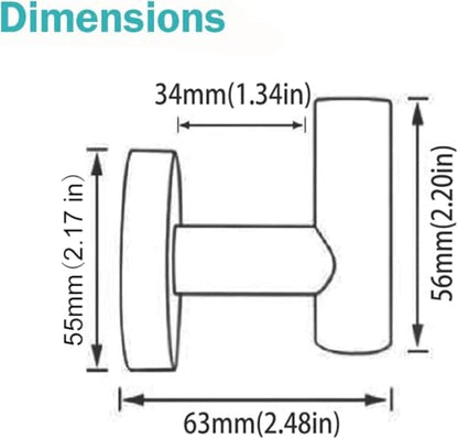 Towel Hooks for Bathrooms,Champagne Bronze Wall Mount Hooks SUS 304 Stainless Steel Coat Hook Robe Hook Towel Hook 2 Count for Kitchen,Bedroom (Drilling),96006-8CB2 - color: 2-Champagne Bronze