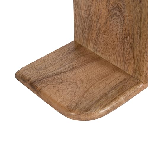 Kate and Laurel Madero Transitional Solid Wood Wall Shelf; 30 x 6 x 17; Natural Wood; Modern Small Ladder Shelf for Use as Living Room Display Shelf or Over Toilet Storage Shelf - color: Natural
