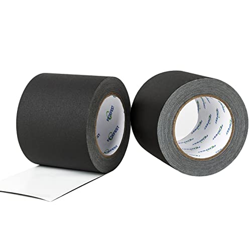 Gaffers Tape 4 inch Black, 2/Pack, 30Yards Each, Heavy Duty, Professional Grade Large Gaffer Tape, Non-Reflective No Residue Hand Tear Self-Adhesive (4 inch Black, 2 Rolls) - color: 4" Black (2 Rolls)