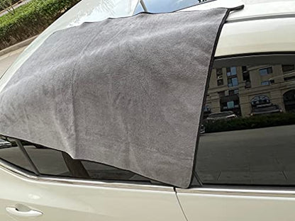 Large Microfiber Drying Towel for Car, Great Thick Soft Plush Towels, 36 x 24inches 800GSM Thickness, Quality, Washable, Absorbency No Scratch Lint Free Drying Towel (36 x 24inches,Grey-Yellow,1pack) - color: 36 X 24inches,grey-yellow,1pack