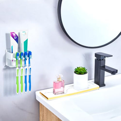 Electric Toothbrush Head Holder, Electric Toothbrush Holders Wall Mounted, Electric Head Holder, Brush Head Storage, Brush Head Holder Toothpaste Holder for Bathrooms (White, Small) - color: White