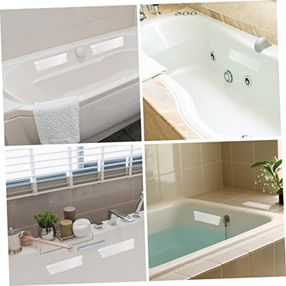 TIDTALEO Anti-Slip Tape for Bathroom Waterproof Adhesive Bath Safety Strips 2cm x 0cm Non-Slip Stickers for Bathtubs Showers and Floors - size: 6 pcs