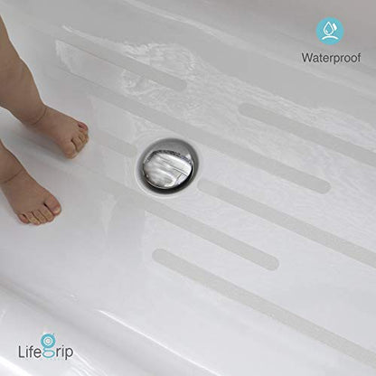 LifeGrip Anti Slip Transparent Anti Slip Tape, 1 inch by 30 feet, Non-Slip Traction Grip Tape to Tubs, Boats, Stairs, Clear, Soft, Comfortable for Bare feet (1" X 30') - size: 1" X 30'