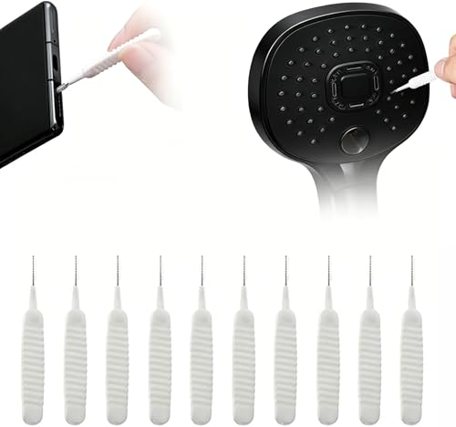 Shower Head Cleaning Brush for Small Holes, Multifunctional Shower Head Cleaner Tool Anti-Clogging Nozzle, Showerhead Cleaning Brushes Picks for Household Bathroom (10Pcs) - color: 10pcs