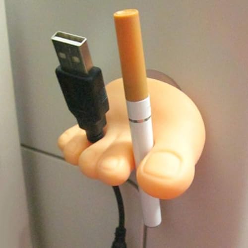 Funny Toe Foot Shape Toothbrush Holder with Suction Cup Home Bathroom Toothbrush Holder Cable Line Organizer with Sucker Toothbrush Holders