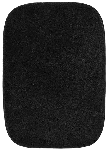 Garland Rug Traditional Bath Rug Set, 2-Piece Set, Black - color: Black, size: 2 Bath Rugs (17" x 24", 21" x 34")