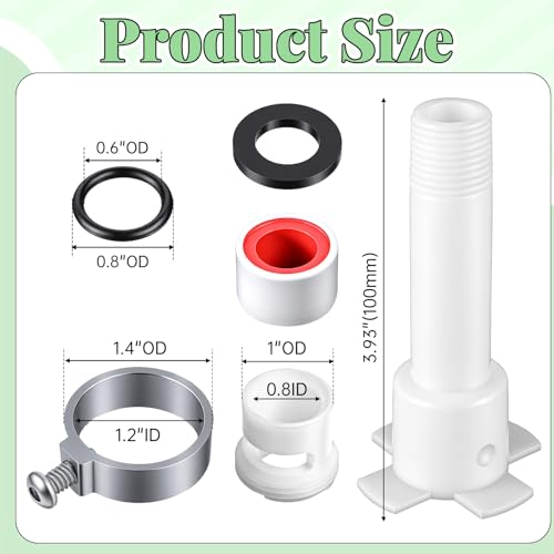 Four in One Tub Spout Adapter, Tub Spout Adapter Kit Universal Fits 1/2'' Copper Pipe, 1/2'' IPS and 3/4'' IPS Bathtub Faucet Adapters Slip Replacement Parts with Assembly Tool