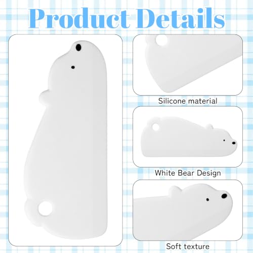 Squeegee for Shower Glass, Mini Squeegee | 6.69 x 2.75 Inch All-Purpose Cute Bear Shaped Glass Scraper for Shower Doors, Mirrors, Bathroom, Kitchen Countertops, Car