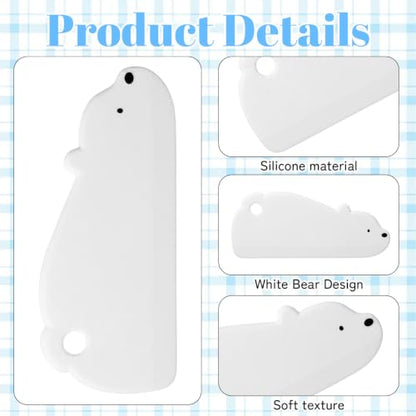 Squeegee for Shower Glass, Mini Squeegee | 6.69 x 2.75 Inch All-Purpose Cute Bear Shaped Glass Scraper for Shower Doors, Mirrors, Bathroom, Kitchen Countertops, Car