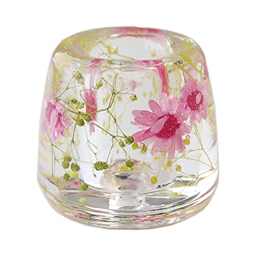 Japanese Toothbrush Holder Stand with Real Flower in Acrylic (Star Pink) (NNFHTF-SPK) - color: Star Pink