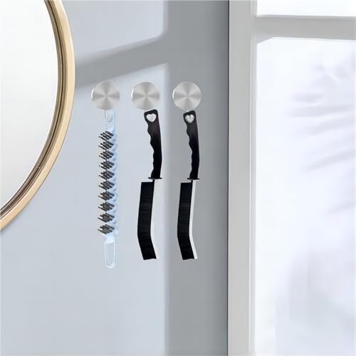 Crevice Cleaning Brush Set Grout Scrub Cleaning Tools 3 Pcs Black/Blue - color: Black&blue