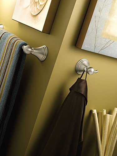 Moen DN8403BN Preston Double Robe Hook, Brushed Nickel (Pack of 12) - color: Brushed Nickel, size: Standard (Pack of 12)