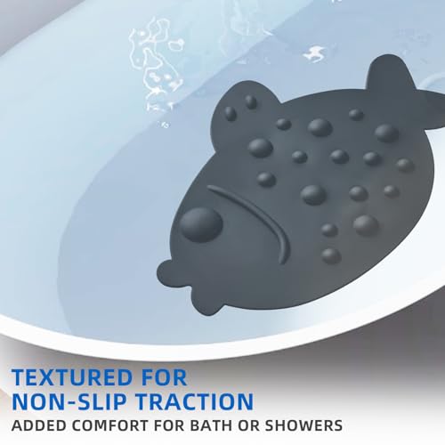 Non-Slip Bathtub Mat ZHICHENG Soft Rubber Bathroom Bathmat with Strong Suction Cups (Black) - color: Black