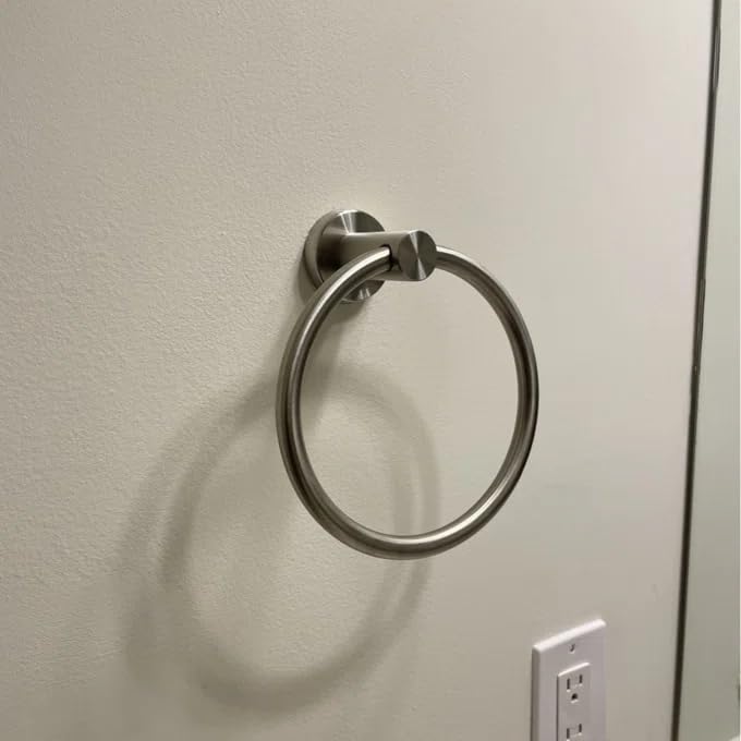 Brushed Nickel Towel Ring | Hand Towel Holder for Bathroom Wall Mounted, Durable 304 Stainless Steel, Modern Style - color: Brushed Nickel