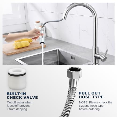 Durable Lightweight Kitchen Faucet Head Replacement, 13/16" Male Thread Pull Down Sink Sprayer Nozzle, 2-Mode High Pressure Anti-Clog Faucet Part, Pull Down Kitchen Faucet Spray Head，Chrome - color: 3-Function Spray Head - Chrome