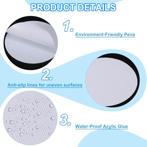 PATIKIL Bathtub Non Slip Stickers, 6 Pack Safety Shower Floor Anti Slip Stickers with Adhesive Decals Scraper for Bath Tub Shower Floor Stair, White - color: White