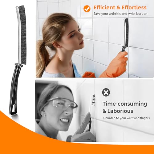 6Pcs Hard-bristled Crevice Cleaning Brush, Multifunctional Thin Gap Scrub Brush, Bathroom Cleaner Tools for Household Use, Kitchen, Window, Toilet, Grout, Faucets, Car - color: 6pcs