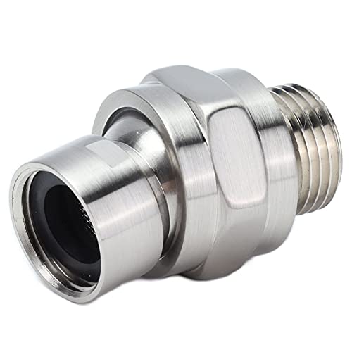 Swivel Shower Head Adapter, Ball Joint Shower Adapter, Copper Shower Diverter Valve for Fixed, Hand Held or Rain Shower Heads