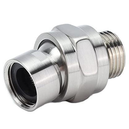 Swivel Shower Head Adapter, Ball Joint Shower Adapter, Copper Shower Diverter Valve for Fixed, Hand Held or Rain Shower Heads