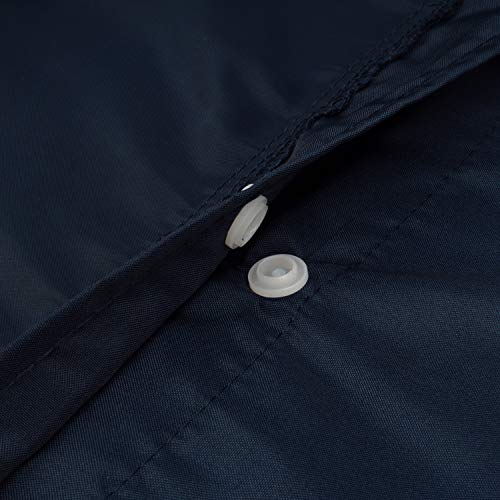 Barossa Design 70x54 Snap-in Shower Curtain Liner Replacement Navy | 2 Bottom Magnets, Fabric, Removable, Water Repellent, Machine Washable, Hotel Style, 70" W x 54" H Inner Liner - color: Navy, size: 70"W x 54"L (Pack of 1)