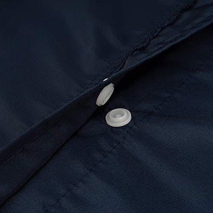 Barossa Design 70x54 Snap-in Shower Curtain Liner Replacement Navy | 2 Bottom Magnets, Fabric, Removable, Water Repellent, Machine Washable, Hotel Style, 70" W x 54" H Inner Liner - color: Navy, size: 70"W x 54"L (Pack of 1)