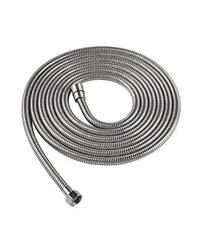 PHASAT Shower Hose,157 Inches Extra Long Shower Hose Replacement,304 Stainless Steel Shower Head Hose Extension Brushed Nickel,A3107N-4.0 - color: Brushed Nickel, size: 157 Inches