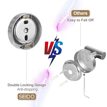 SEIDO 18 Inch Brushed Nickel Towel Bar for Bathroom Wall, One-Piece No-Assembly Kitchen Towel Holder Rod, SUS 304 Stainless Steel Towel Rack Wall Mounted, 16" Hanging Length, Complete Mounting Kit - color: Brushed Nickel, size: 18 Inch