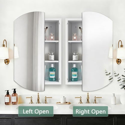 22x30 inch Medicine Cabinet Frameless Bathroom Mirror Cabinet Recess or Surface Mounted Medicine Cabinet with Mirror Cabinet for Bathroom Living Room Toilet Kitchen - size: CM1015-2230