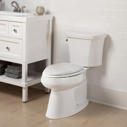 Mayfair Cassel Slow Close Toilet Seat, Easy Clean, Non Slip Premium Wood Seat, Easy Install, Made in USA, Elongated, White, 4-Pack - size: Elongated, style: 4 - Toilet Seats