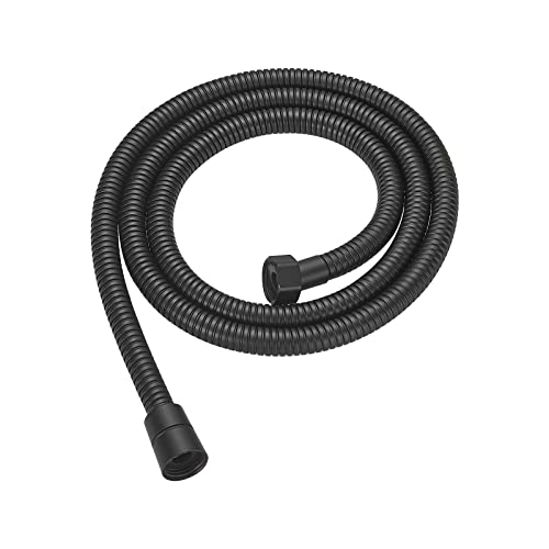RUMOSE 59 inches Extra Long Shower Hose, Black | Shower Head Extension Hose, Attachment Flexible Handheld Shower Sprayer Hose, Stainless Steel Shower Tube - color: Black, size: 59 Inch