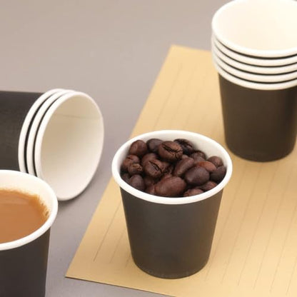 300 Count 3 Oz Mouthwash Cups, Black Disposable Bathroom Cups | Disposable Paper Cups, Small Disposable Cup, Espresso Cup for Bathroom Party Travel Picnic BBQ - color: Black, size: 300 Count