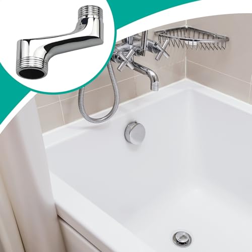 2Pcs Shower Head Adapter Brass Shower Head Extender Adjustable Swivel Arm 1/2 3/4 Offset Connection Excentric Toilet Connection