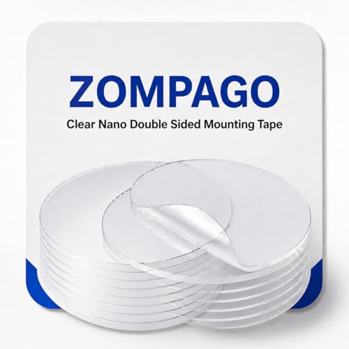 ZOMPAGO Heavy Duty Double Sided Mounting Circle Tape Picture Hanging 80PCS | Waterproof, strong high strength adhesion, removable no residue, shower applicable, durable wall mounting adhesive dots - size: 80PCS（Circle）
