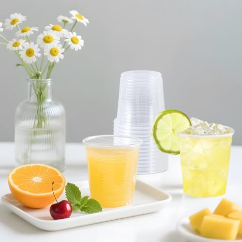 SIUQ 1500 Pack 3 oz Clear Plastic Cups, Disposable Bathroom Mouthwash Cups | Small Plastic Drinking Cup for Ice Tea, Tasting, Party, Picnic, BBQ, Travel and Event - style: 3 oz-1500pack