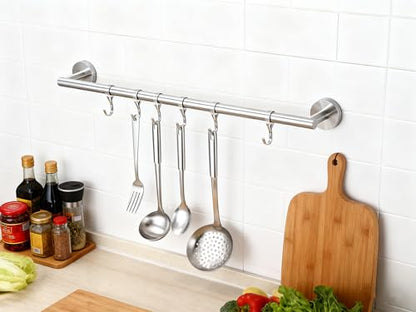 SEIDO 36 Inch Brushed Nickel Towel Bar for Bathroom Wall - SUS 304 Stainless Steel Kitchen Towel Holder Wall Mounted Towel Rack Rod with 33" Hanging Length Easy to Install Durable Heavy Duty - color: Brushed Nickel, size: 36 Inch