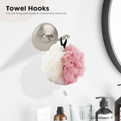 4-Piece Brushed Nickel Bathroom Hardware Accessories Set, 24 Inch Towel Bar, Towel Rack, Bathroom Towel Holder - color: Brushed Nickel