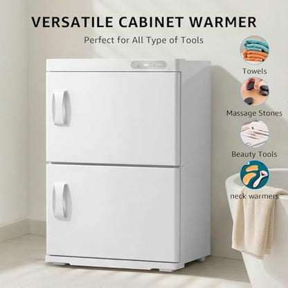 46L Hot Towel Warmer Cabinet, Large Professional Towel Heater - White | Rust Resistant, Stainless Steel Racks, Large Capacity, Towel Warmer for Spa Massage Salon Home - color: White, size: 46L
