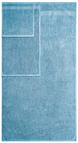 American Veteran Towel, 6 Piece Towel Set for Bathroom, 100% Cotton Turkish Bathroom Towels, 2 Bath Towels 2 Hand Towels 2 Washcloths, Sky Blue - color: Sky Blue, size: X Large 6 PC