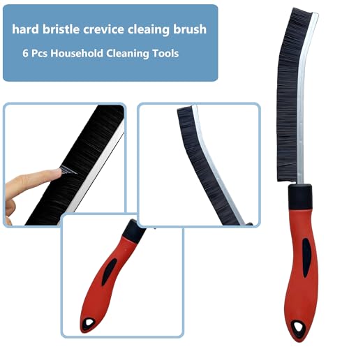 Gap Cleaning Brushes,Small Conner Crevice Cleaner Essentials Home Cleaning | Crevice Brushes for Women Men, Hard Bristle Small Space Scrub for Household House Bathroom Kithen Window Shower Sink - color: 6pcs New Model