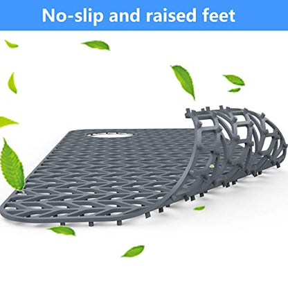 Sink Protectors for Kitchen Sink 28.6"x 14.5"Rear Silicone Sink Mat | Various sizes and styles,Protector for sinks and dish,Withstand to 500F,Food-grade silicone.Non-slip and raised feet - size: 28.6"x14.5"
