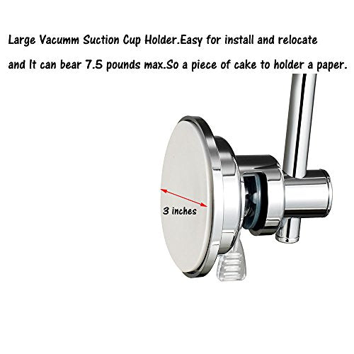 BOPai Modern Vacuum Suction Cup Toilet Paper Holder | Repositionable & Powerful Vacuum Suction