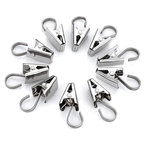 Curtain Clips for Ceiling Curtain Track | Flexible Curtains Tracks, Bendable Ceiling's Rails Set, For Window Door Shower Room Divider, RV - size: Curtain Clips