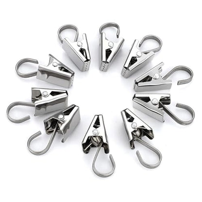 Curtain Clips for Ceiling Curtain Track | Flexible Curtains Tracks, Bendable Ceiling's Rails Set, For Window Door Shower Room Divider, RV - size: Curtain Clips