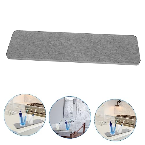 Alipis Diatomite Absorbent Bath Mat 16 x 12 Quick Dry Water-Resistant Kitchen Countertop Coaster for Bathrooms Sinks and Vanities Non-Slip Base