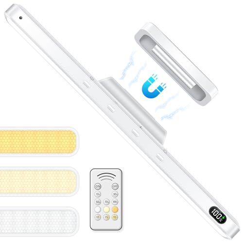 WILLED 3W Led Light Bar with Remote Control, Eye-Friendly Vanity Lights, 3 Color Temperatures Mirror Lights, Button Control Magnetic Light Bar Stick on Wall, Under Cabinet, Closet, Bathroom and Desk - color: No Motion Sensor