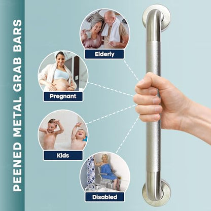 Highcraft Grab Bar for Bathtubs and Showers, Anti Slip Shower Grab Bars for Seniors and Elderly, Safety Bar for Bathroom 18" x 1.5" ADA Compliant Grab Bar, Heavy Duty Stainless Steel Shower Handle - size: 18 inches