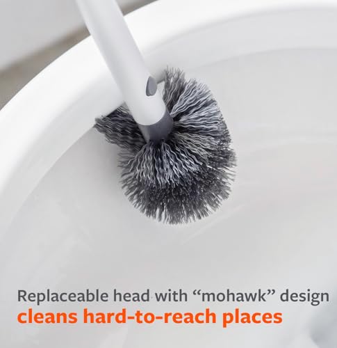 Full Circle Quick Drying Toilet Brush Refill – Replaceable Head for Deep Bowl Cleaning, Fits Quick Drying Toilet Brush, Plastic-Free Packaging - color: Brush Refill, style: Toilet Brush