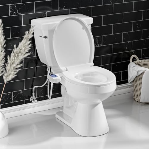 SAMODRA Non-Electric Bidet Attachment for Toilet – Self-Cleaning Dual Nozzle (Frontal & Rear Wash), Adjustable Water Pressure, Fits Most Toilets, Easy Installation (Ocean Blue) - color: Ocean Blue